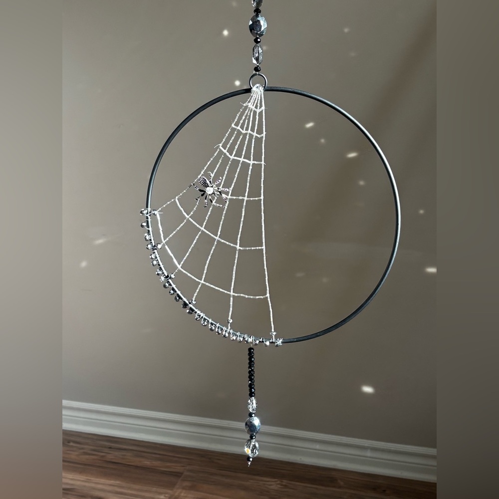 Gothic Spider Web Suncatcher Handmade - Picture 6 of 13